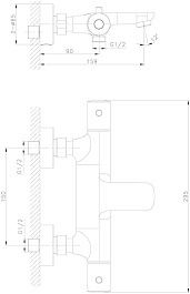 Raiber Смеситель для ванны Graceful RPB-008 черный матовый – фотография-4